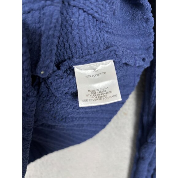 Hippie Rose  Junior Cable Knit Button-Up Cardigan Sweater Deep Cobalt  XS NWT's - Picture 7 of 8